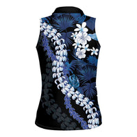 Polu Aloha Hawaii Lei Women Sleeveless Polo Shirt Tropical Flowers Elegant Vibe LT14 - Polynesian Pride