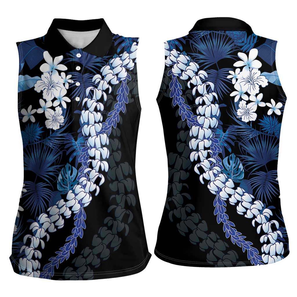 Polu Aloha Hawaii Lei Women Sleeveless Polo Shirt Tropical Flowers Elegant Vibe LT14 - Polynesian Pride