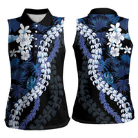 Polu Aloha Hawaii Lei Women Sleeveless Polo Shirt Tropical Flowers Elegant Vibe LT14 - Polynesian Pride