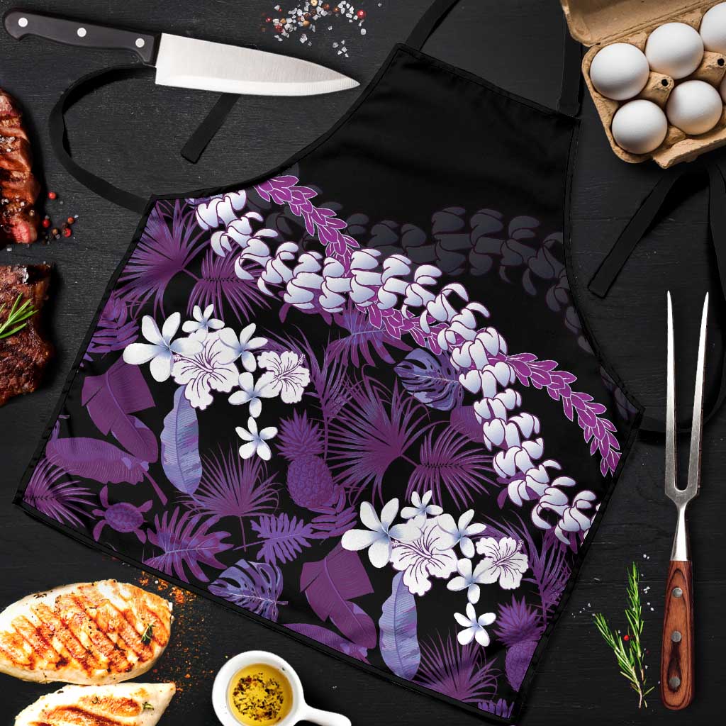 Poni Aloha Hawaii Lei Apron Tropical Flowers Elegant Vibe - Polynesian Pride