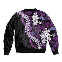Poni Aloha Hawaii Lei Bomber Jacket Tropical Flowers Elegant Vibe - Polynesian Pride