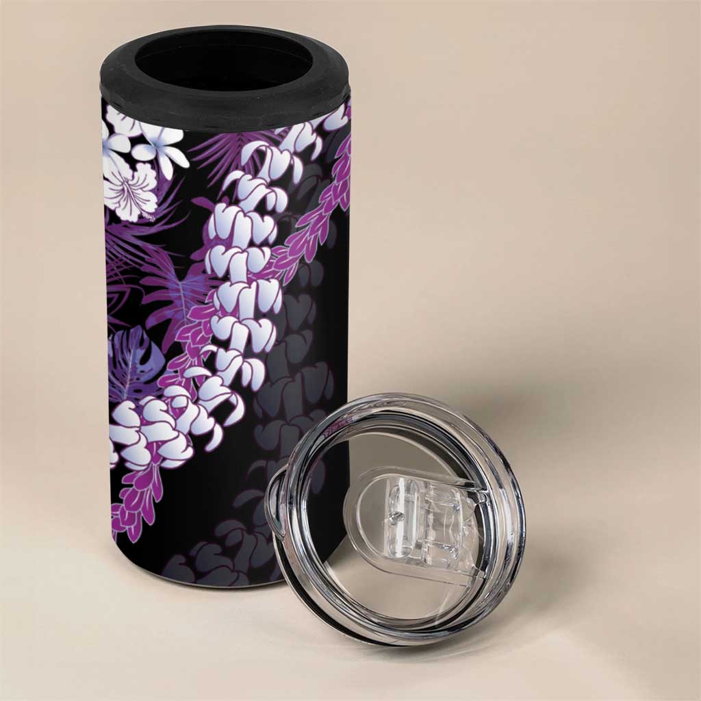 Poni Aloha Hawaii Lei 4 in 1 Can Cooler Tumbler Tropical Flowers Elegant Vibe - Polynesian Pride