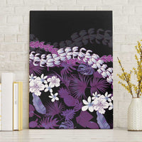 Poni Aloha Hawaii Lei Canvas Wall Art Tropical Flowers Elegant Vibe - Polynesian Pride