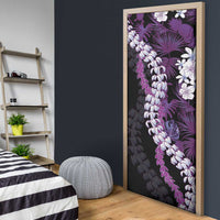 Poni Aloha Hawaii Lei Door Cover Tropical Flowers Elegant Vibe - Polynesian Pride