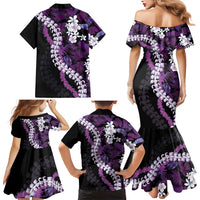 Poni Aloha Hawaii Lei Family Matching Mermaid Dress and Hawaiian Shirt Tropical Flowers Elegant Vibe LT14 - Polynesian Pride