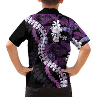 Poni Aloha Hawaii Lei Family Matching Off Shoulder Maxi Dress and Hawaiian Shirt Tropical Flowers Elegant Vibe LT14 - Polynesian Pride