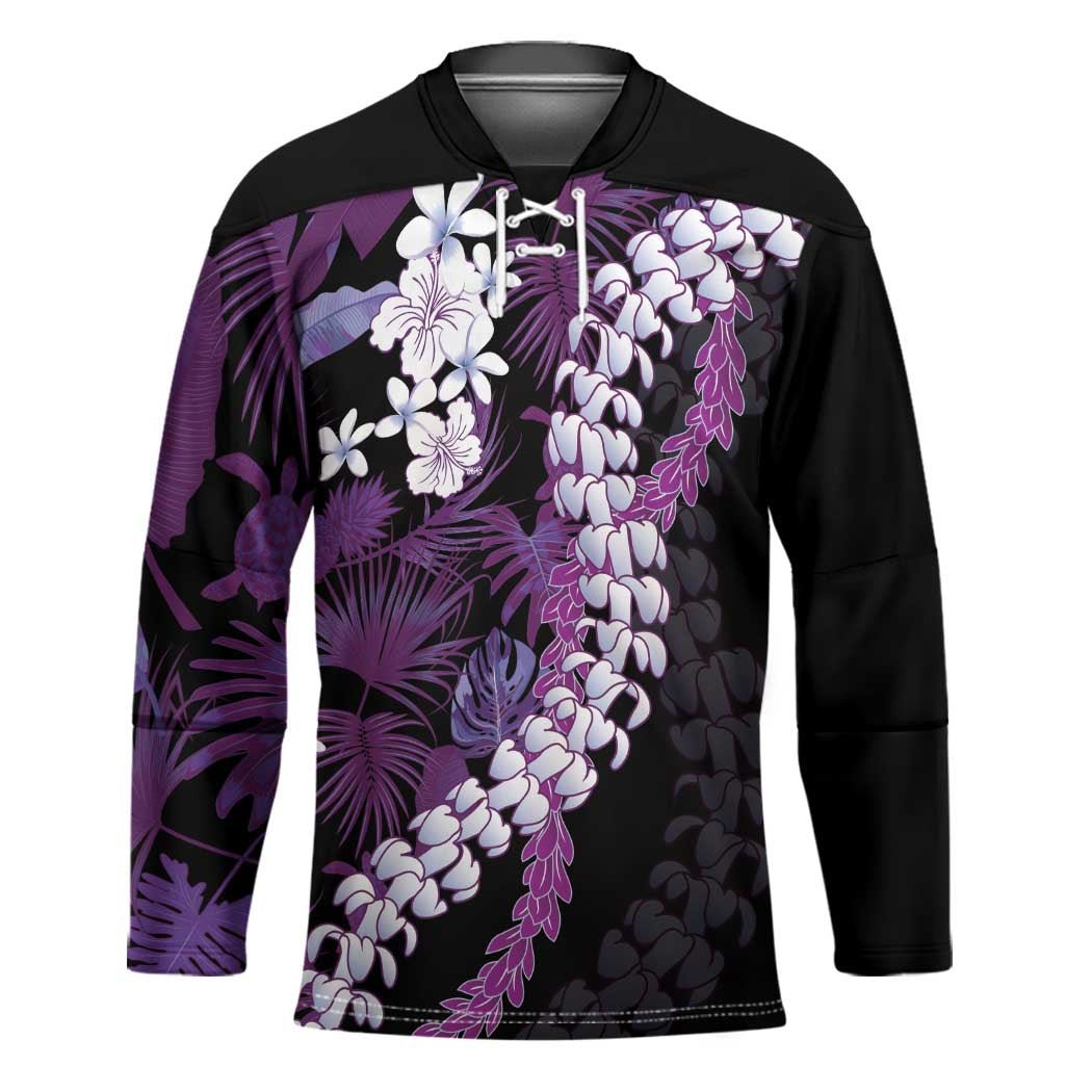 Poni Aloha Hawaii Lei Hockey Jersey Tropical Flowers Elegant Vibe - Polynesian Pride