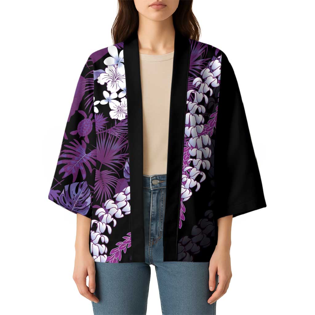 Poni Aloha Hawaii Lei Kimono Tropical Flowers Elegant Vibe - Polynesian Pride