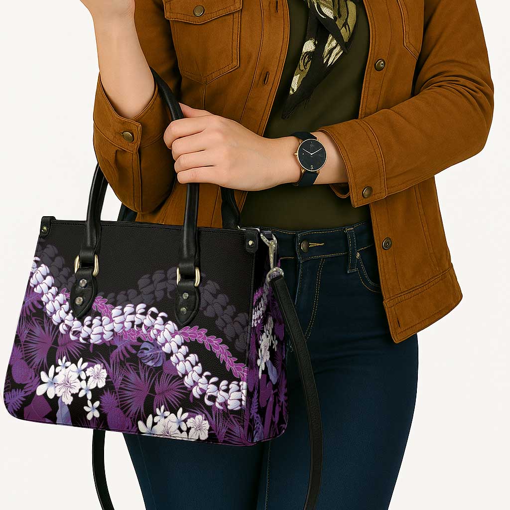 Poni Aloha Hawaii Lei Leather Bag Tropical Flowers Elegant Vibe - Polynesian Pride