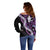 Poni Aloha Hawaii Lei Off Shoulder Sweater Tropical Flowers Elegant Vibe - Polynesian Pride