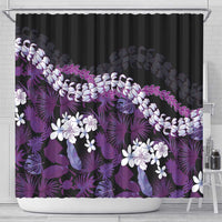 Poni Aloha Hawaii Lei Shower Curtain Tropical Flowers Elegant Vibe LT14 - Polynesian Pride
