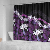 Poni Aloha Hawaii Lei Shower Curtain Tropical Flowers Elegant Vibe LT14 - Polynesian Pride