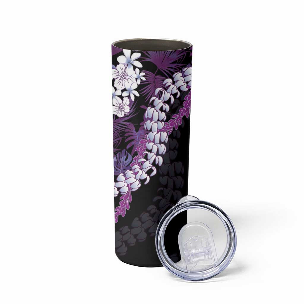 Poni Aloha Hawaii Lei Skinny Tumbler Tropical Flowers Elegant Vibe LT14 - Polynesian Pride