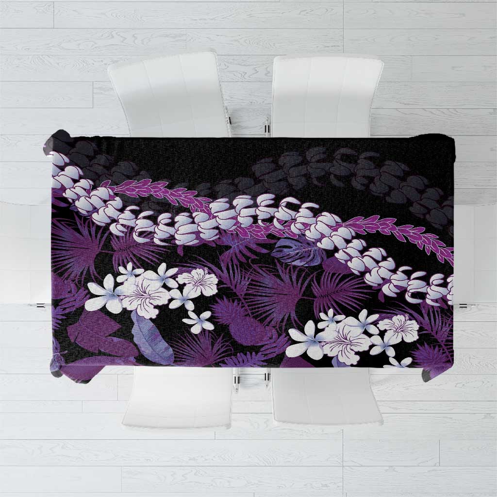 Poni Aloha Hawaii Lei Tablecloth Tropical Flowers Elegant Vibe - Polynesian Pride
