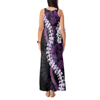 Poni Aloha Hawaii Lei Tank Maxi Dress Tropical Flowers Elegant Vibe - Polynesian Pride