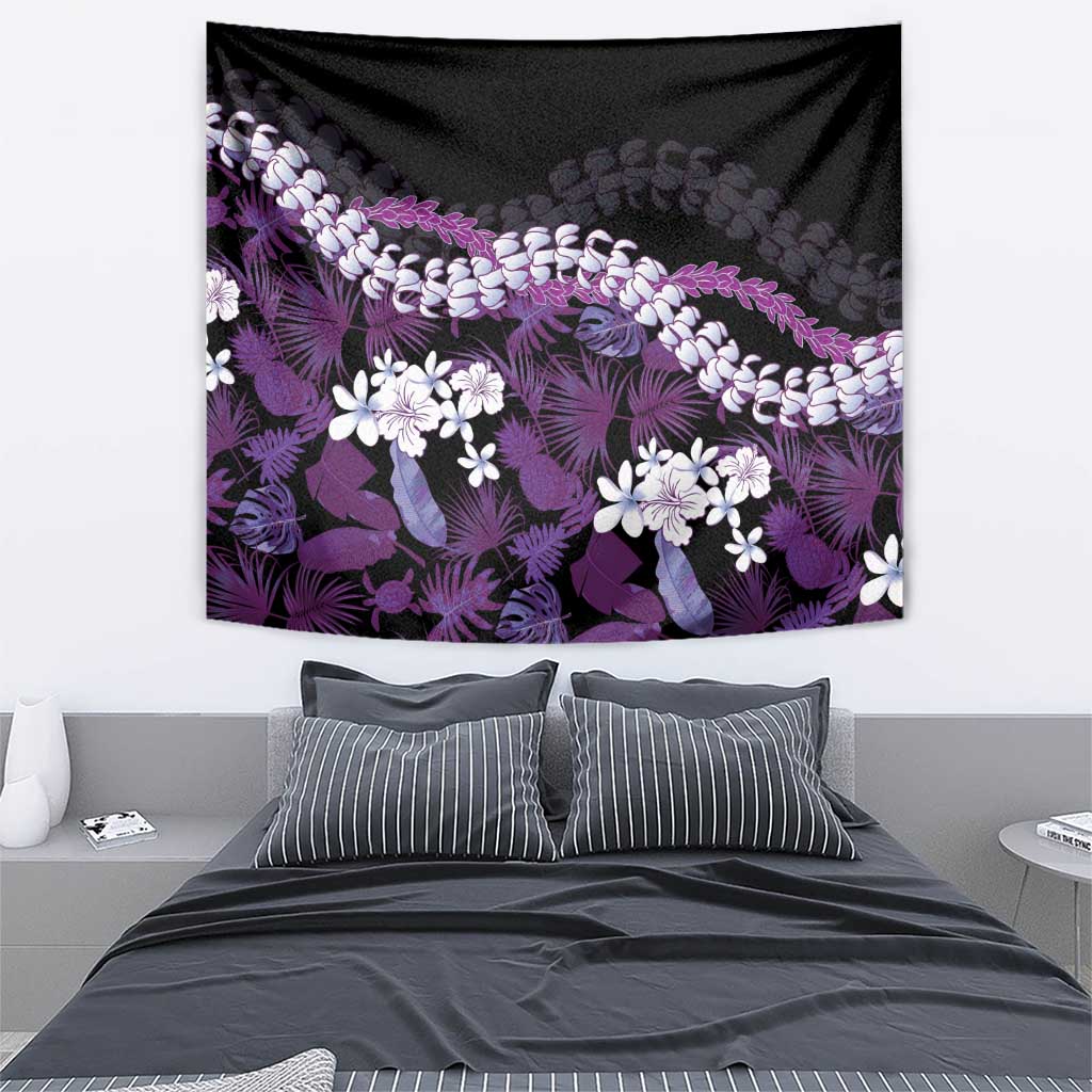 Poni Aloha Hawaii Lei Tapestry Tropical Flowers Elegant Vibe LT14 - Polynesian Pride