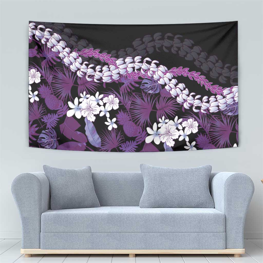 Poni Aloha Hawaii Lei Tapestry Tropical Flowers Elegant Vibe LT14 - Polynesian Pride