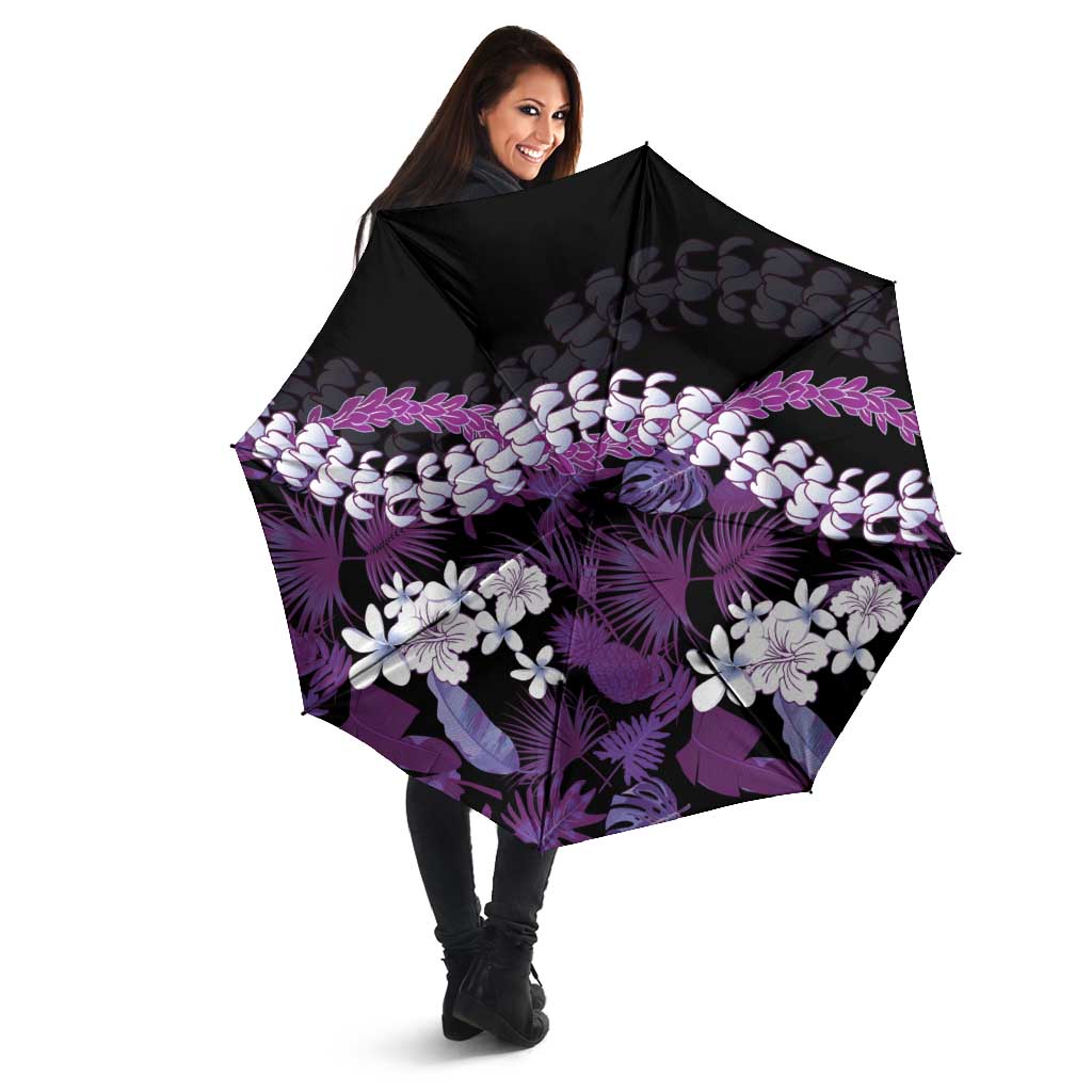 Poni Aloha Hawaii Lei Umbrella Tropical Flowers Elegant Vibe - Polynesian Pride
