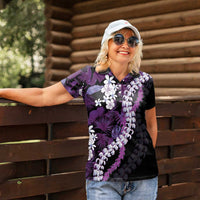 Poni Aloha Hawaii Lei Women Polo Shirt Tropical Flowers Elegant Vibe LT14 - Polynesian Pride