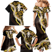 Kula Aloha Hawaii Lei Family Matching Mermaid Dress and Hawaiian Shirt Tropical Flowers Elegant Vibe LT14 - Polynesian Pride