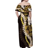 Kula Aloha Hawaii Lei Family Matching Off Shoulder Maxi Dress and Hawaiian Shirt Tropical Flowers Elegant Vibe LT14 - Polynesian Pride