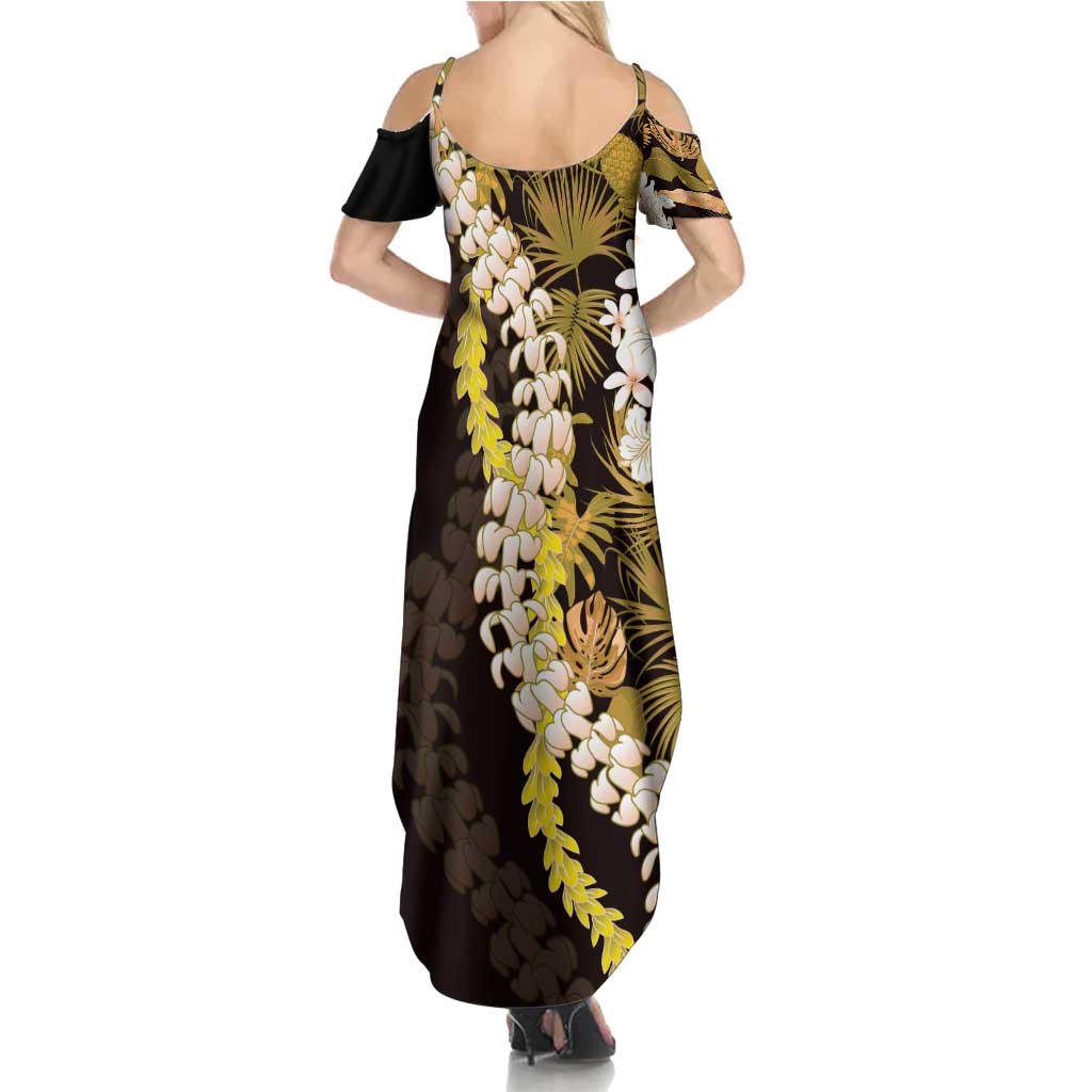 Kula Aloha Hawaii Lei Family Matching Summer Maxi Dress and Hawaiian Shirt Tropical Flowers Elegant Vibe LT14 - Polynesian Pride