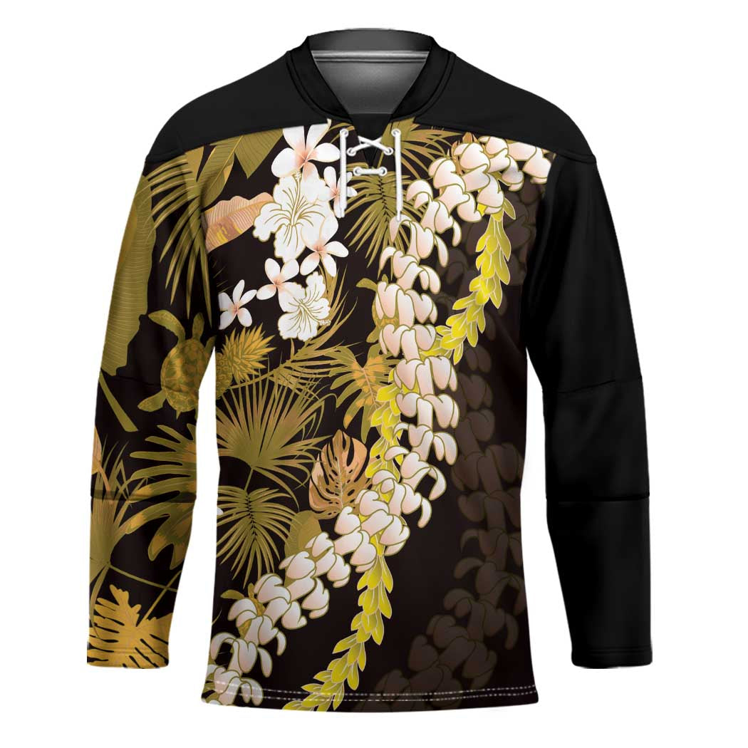 Kula Aloha Hawaii Lei Hockey Jersey Tropical Flowers Elegant Vibe - Polynesian Pride