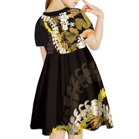 Kula Aloha Hawaii Lei Kid Short Sleeve Dress Tropical Flowers Elegant Vibe LT14 - Polynesian Pride