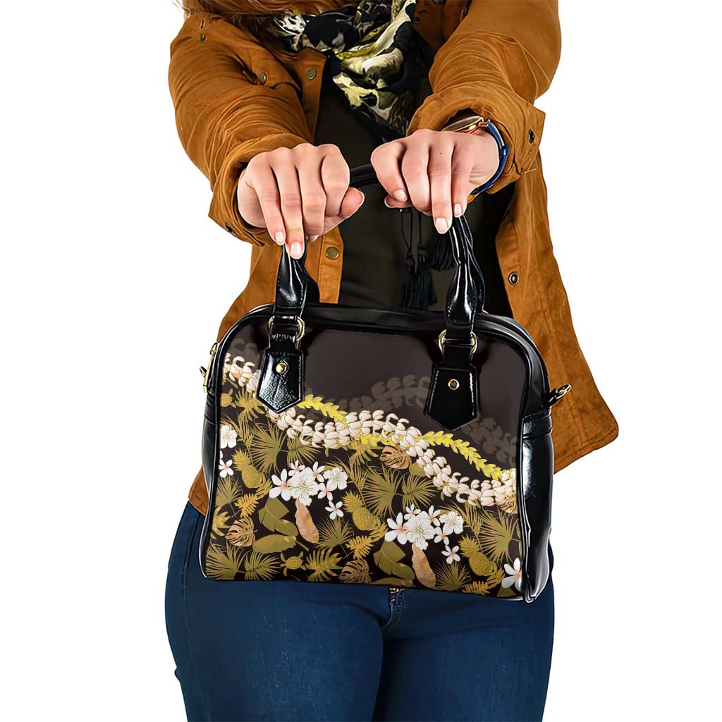 Kula Aloha Hawaii Lei Shoulder Handbag Tropical Flowers Elegant Vibe LT14 One Size Gold - Polynesian Pride