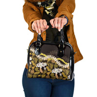 Kula Aloha Hawaii Lei Shoulder Handbag Tropical Flowers Elegant Vibe LT14 One Size Gold - Polynesian Pride