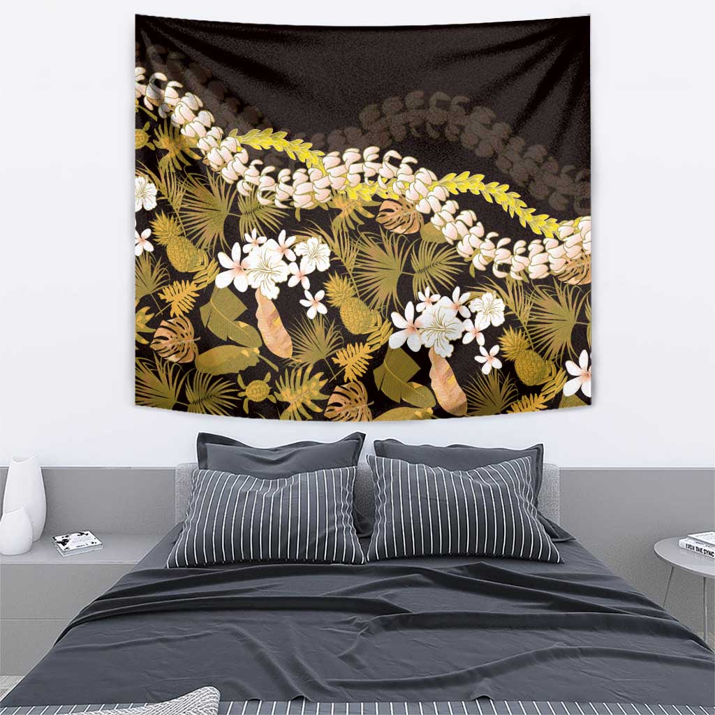 Kula Aloha Hawaii Lei Tapestry Tropical Flowers Elegant Vibe - Polynesian Pride