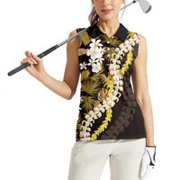 Kula Aloha Hawaii Lei Women Sleeveless Polo Shirt Tropical Flowers Elegant Vibe LT14 - Polynesian Pride