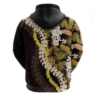 Kula Aloha Hawaii Lei Zip Hoodie Tropical Flowers Elegant Vibe - Polynesian Pride