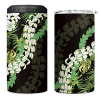 Omaomao Aloha Hawaii Lei 4 in 1 Can Cooler Tumbler Tropical Flowers Elegant Vibe LT14 One Size: 16 oz Green - Polynesian Pride