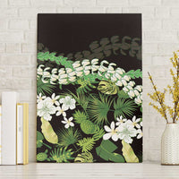 Omaomao Aloha Hawaii Lei Canvas Wall Art Tropical Flowers Elegant Vibe LT14 Without Frame Green - Polynesian Pride