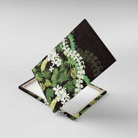 Omaomao Aloha Hawaii Lei Canvas Wall Art Tropical Flowers Elegant Vibe LT14 With Frame Green - Polynesian Pride