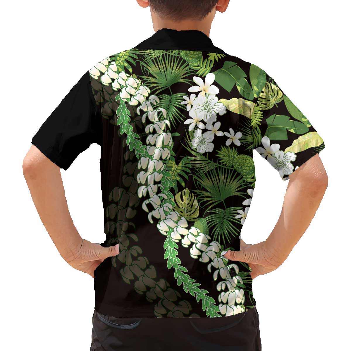 Omaomao Aloha Hawaii Lei Family Matching Off The Shoulder Long Sleeve Dress and Hawaiian Shirt Tropical Flowers Elegant Vibe LT14 - Polynesian Pride