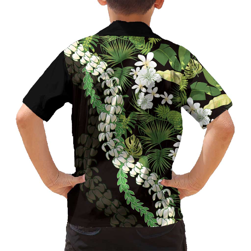 Omaomao Aloha Hawaii Lei Family Matching Off Shoulder Short Dress and Hawaiian Shirt Tropical Flowers Elegant Vibe LT14 - Polynesian Pride
