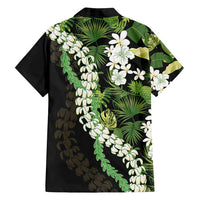 Omaomao Aloha Hawaii Lei Family Matching Puletasi and Hawaiian Shirt Tropical Flowers Elegant Vibe LT14 - Polynesian Pride