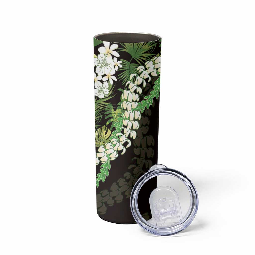 Omaomao Aloha Hawaii Lei Skinny Tumbler Tropical Flowers Elegant Vibe LT14 - Polynesian Pride