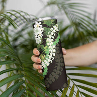 Omaomao Aloha Hawaii Lei Skinny Tumbler Tropical Flowers Elegant Vibe LT14 - Polynesian Pride