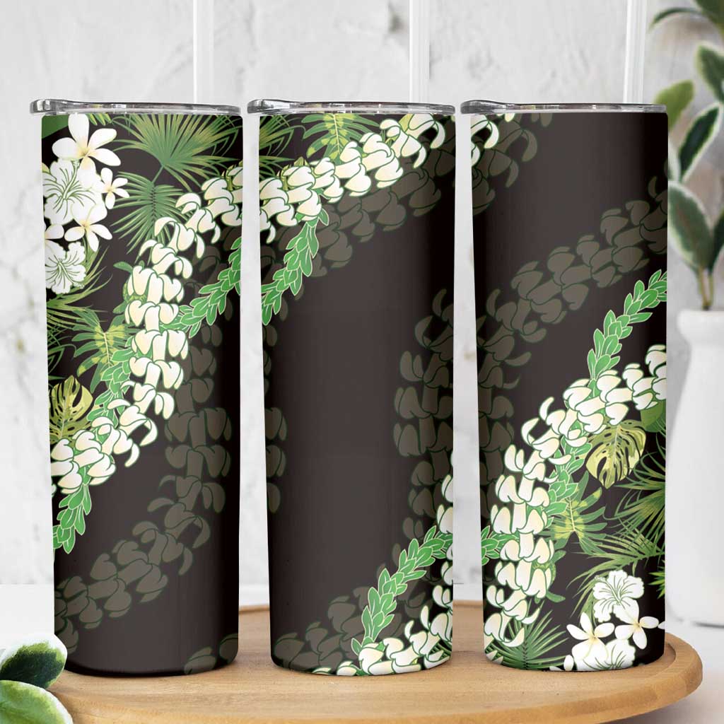 Omaomao Aloha Hawaii Lei Skinny Tumbler Tropical Flowers Elegant Vibe LT14 - Polynesian Pride