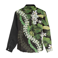 Omaomao Aloha Hawaii Lei Women Casual Shirt Tropical Flowers Elegant Vibe - Polynesian Pride