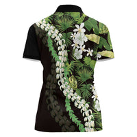 Omaomao Aloha Hawaii Lei Women Polo Shirt Tropical Flowers Elegant Vibe LT14 - Polynesian Pride