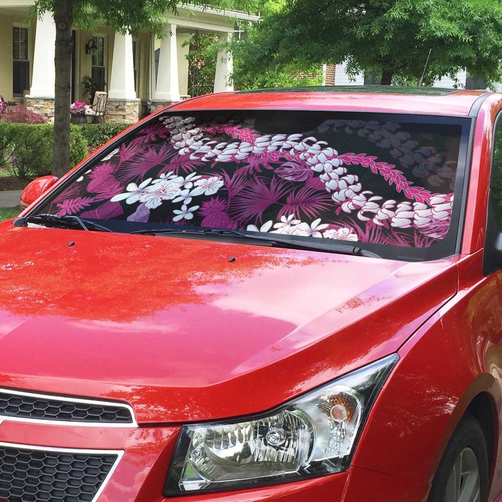 Akala Aloha Hawaii Lei Auto Sun Shade Tropical Flowers Elegant Vibe - Polynesian Pride