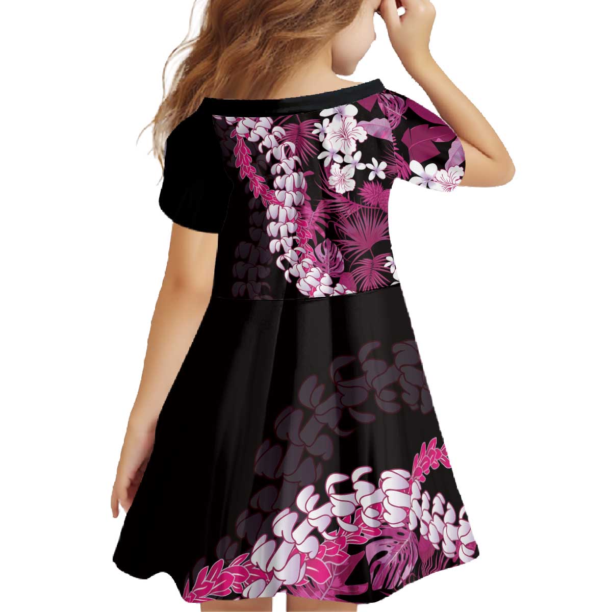 Akala Aloha Hawaii Lei Family Matching Off The Shoulder Long Sleeve Dress and Hawaiian Shirt Tropical Flowers Elegant Vibe LT14 - Polynesian Pride
