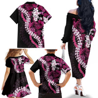 Akala Aloha Hawaii Lei Family Matching Off The Shoulder Long Sleeve Dress and Hawaiian Shirt Tropical Flowers Elegant Vibe LT14 - Polynesian Pride