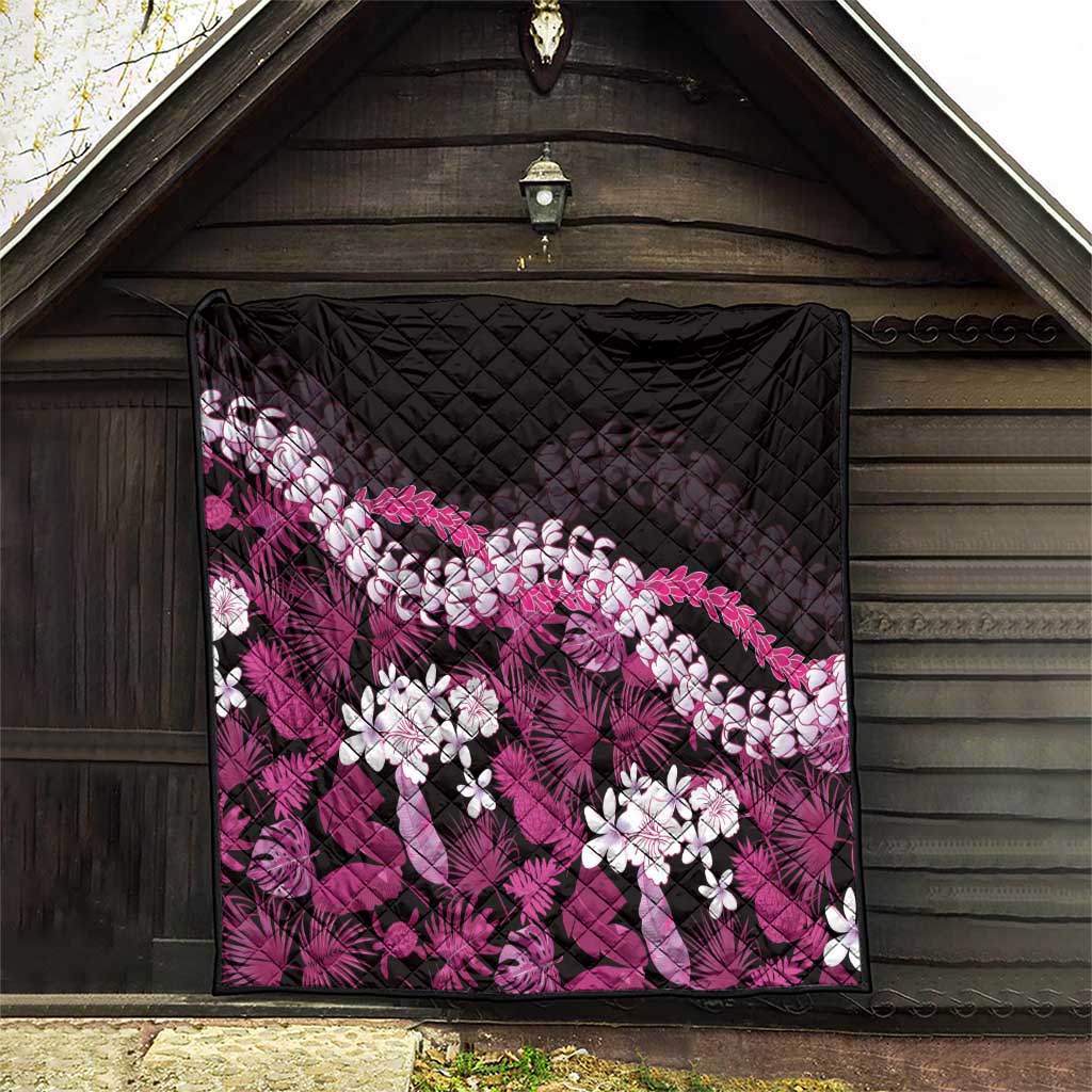 Akala Aloha Hawaii Lei Quilt Tropical Flowers Elegant Vibe - Polynesian Pride
