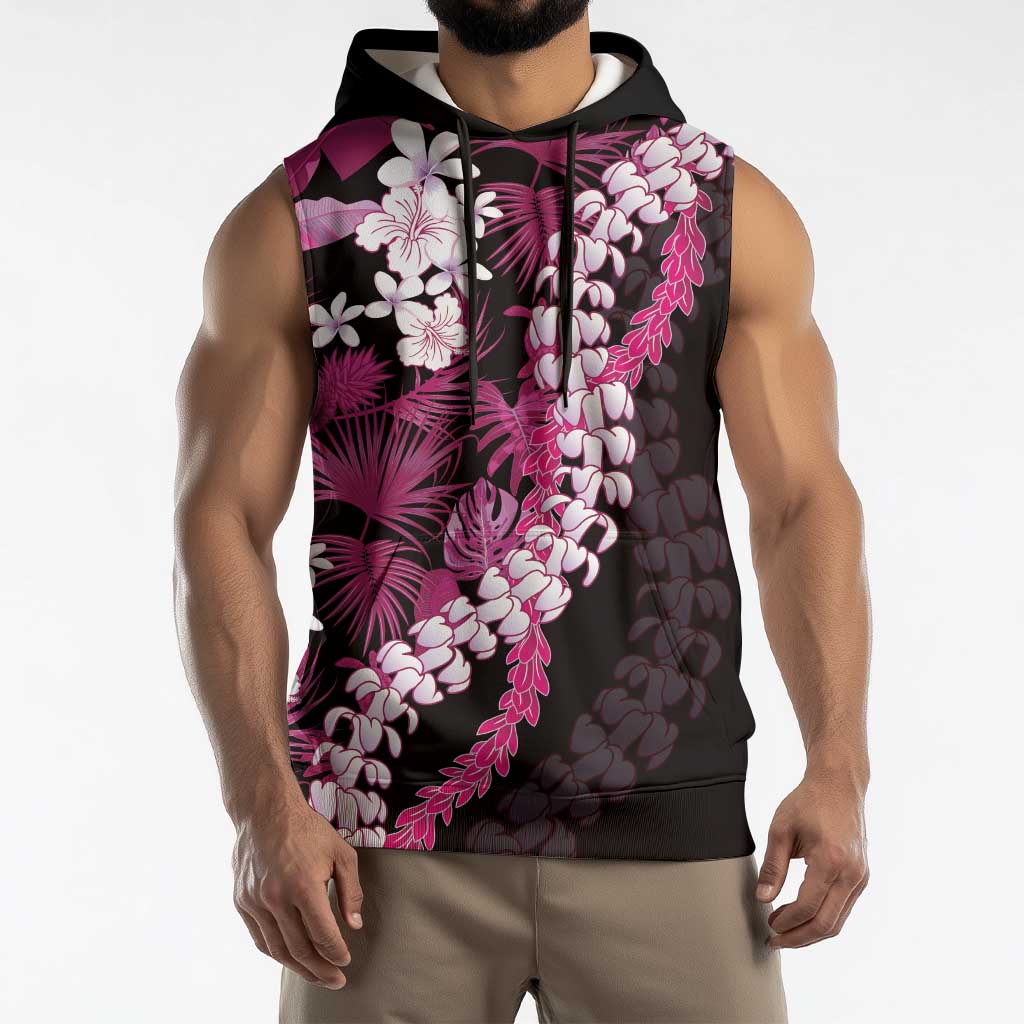 Akala Aloha Hawaii Lei Sleeveless Hoodie Tropical Flowers Elegant Vibe - Polynesian Pride