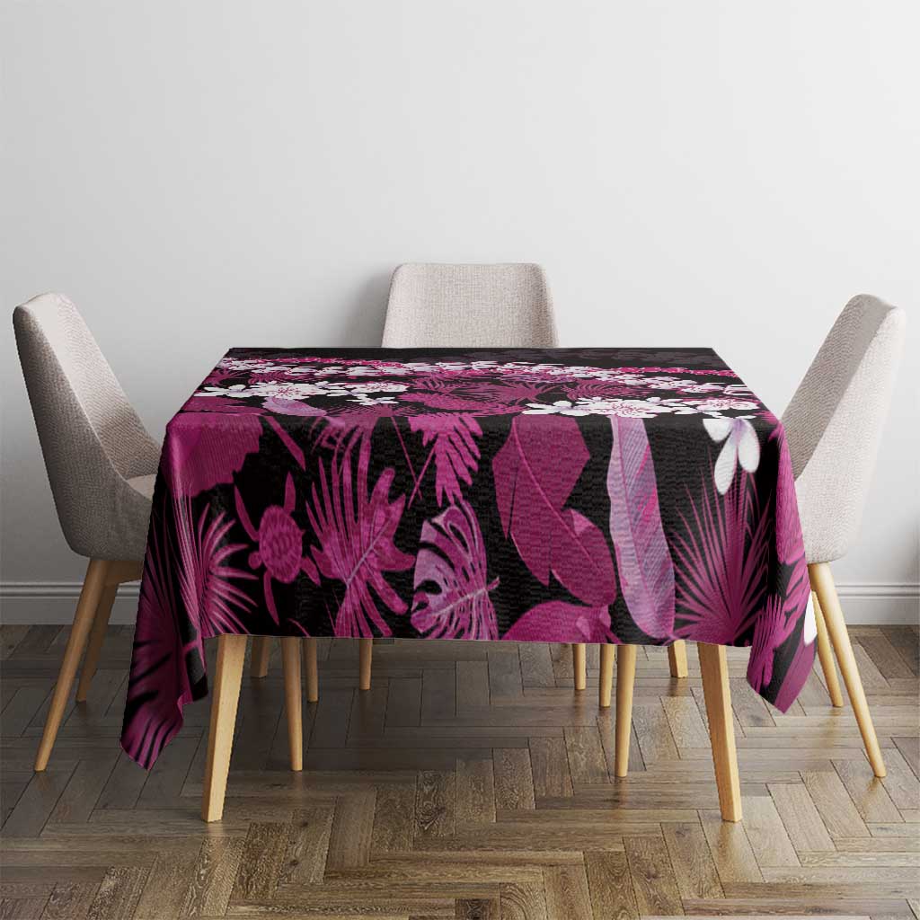 Akala Aloha Hawaii Lei Tablecloth Tropical Flowers Elegant Vibe - Polynesian Pride